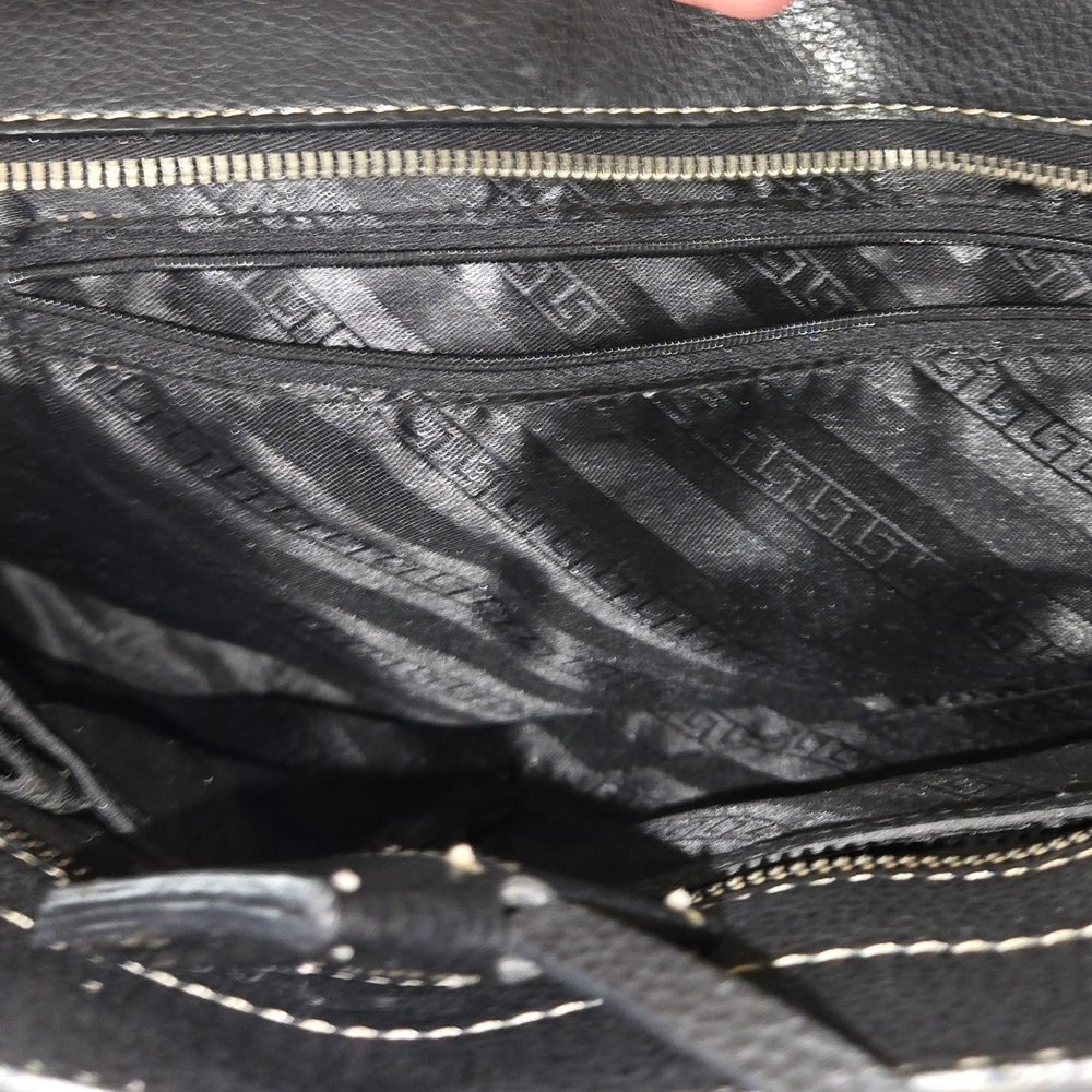Classic Black Faux Leather Tote Bag - Unbranded - Picture 9 of 9
